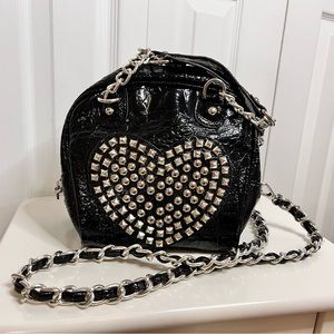 Heart Studded Y2K Small Crossbody Bag